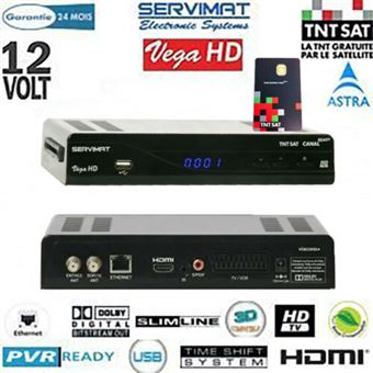 RÉCEPTEUR NUMÉRIQUE SERVIMAT VEGA HD ET CORDON HDMI (AVEC CARTE TNTSAT)